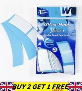 Walker Tape Ultra hold Mini's tabs strip lace wig toupee Hair piece 72 pack - Picture 1 of 4