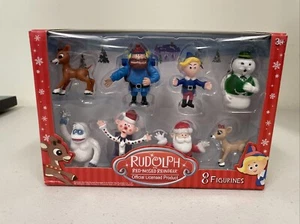 Rudolph The Red Nosed Reindeer 8 PC Figurine Set HUMBLE BUMBLE Charlie NIP - Picture 1 of 4