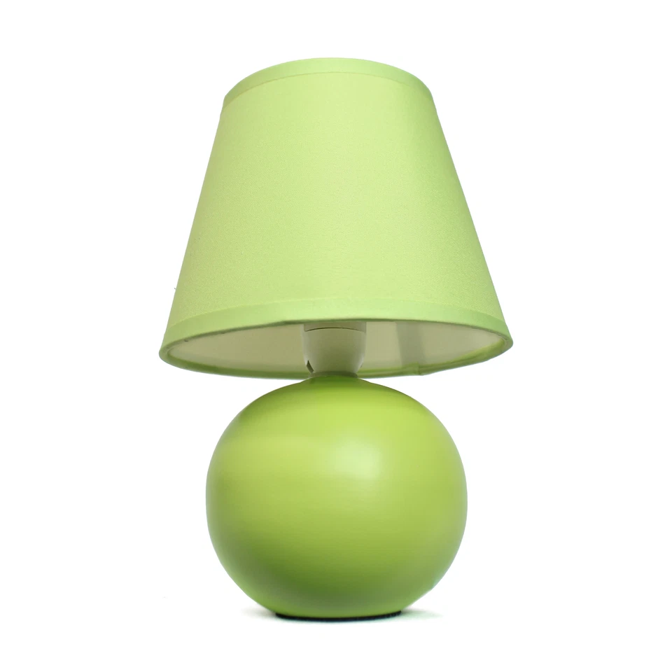 Simple Designs Lt2008-grn Mini Ceramic Globe Table Lamp Green