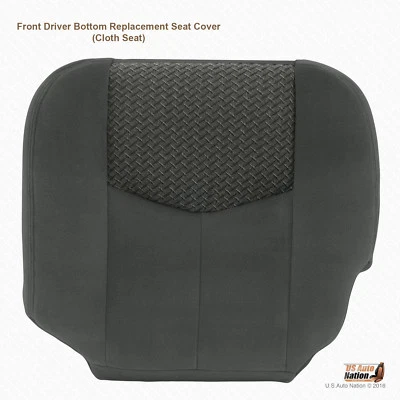 2003 2004 Chevy Avalanche 1500 & 2500 Driver Bottom Cloth Seat Cover Dark Gray - Image 1 of 4