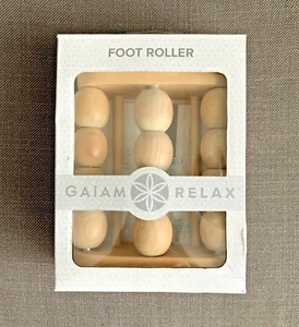 Gaiam Relax Foot Roller Massager Plantar Fasciitis Manual Wooden Massage - Picture 1 of 2