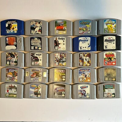 Auténticos juegos Nintendo 64 N64 ¡Elige ahorrar! Lote probado Cruisn Gex Madden Foto 1 de 2