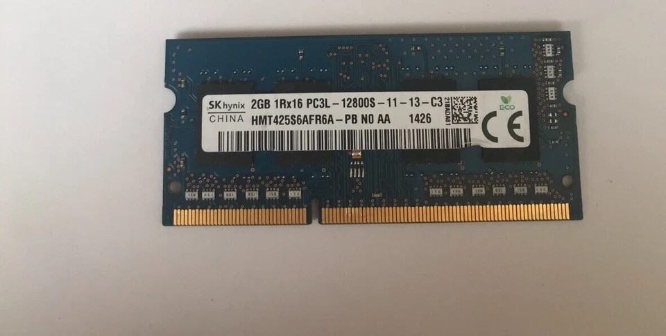 SK Hynix 2GB Memory Ram 1RX16 PC3L 12800S-11-12-C3 HMT425S6AFR6A-PB - Image 1 of 1
