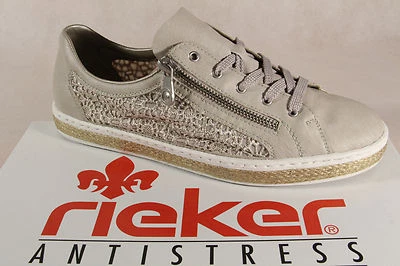 Rieker Women's Lace-Up Shoes, Sneakers, Beige, M8504 - Image 1 of 4