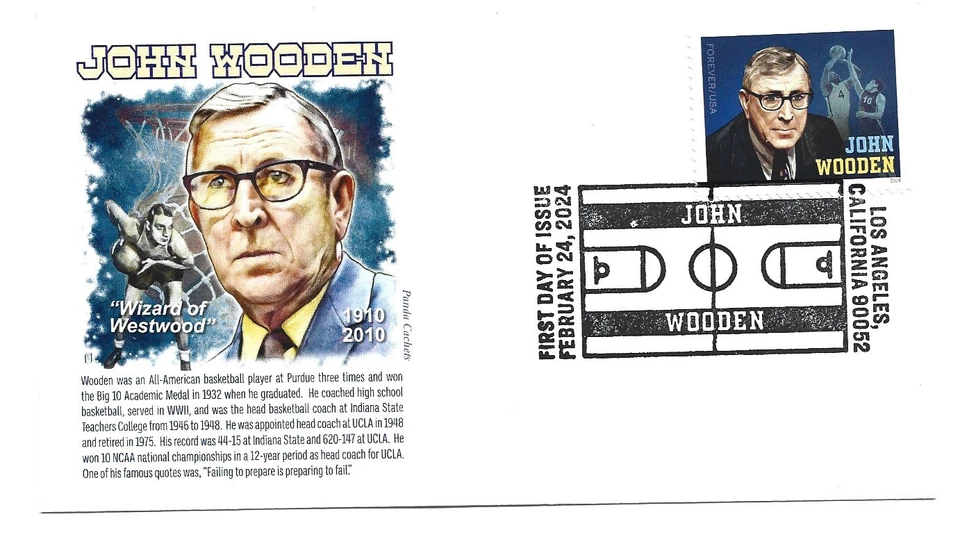 5833 John Wooden Panda Cachets, pictorial cancel FDC - Image 1 of 1