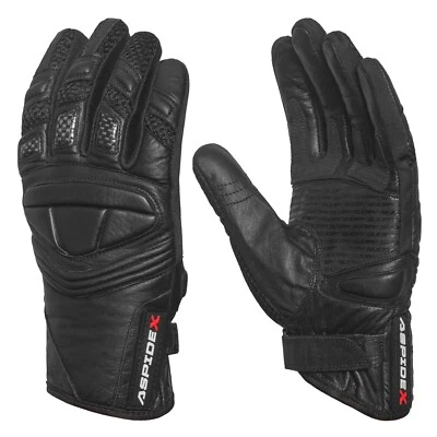 Guanti Moto in pelle uomo ASPIDEX Vintage custom e Café Race urbani da scooter - Immagine 1 di 4
