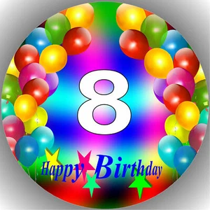 Ostia per torta compleanno immagine per torta fondente - cialda numero A8 - Foto 1 di 1