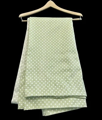 "1 cortina opaca Pottery Barn Kids verde mini lunares blancos algodón 44""x84""" Foto 1 de 4