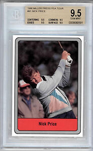 1990 DONRUSS MILLER PRESS GOLF PGA TOUR NICK PRICE ROOKIE CARD BGS 9.5