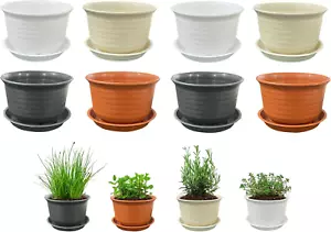 AQSXO 4 Inch Planter Nursery Pots, Plastic Planters Pots for Plants Flower Trans - Picture 1 of 12