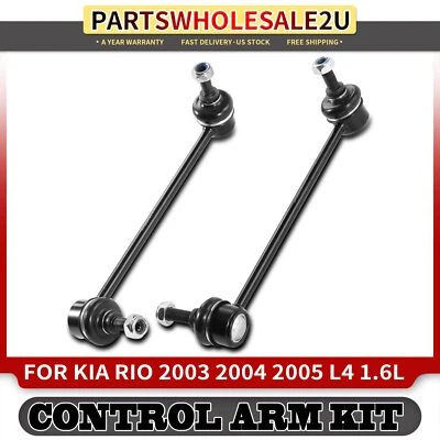 Eslabón de barra estabilizadora de suspensión delantera nuevo 2 piezas para Kia Rio 2003 2004-2005 L4 1,6 L Foto 1 de 4