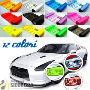 Pellicola adesiva colorata fari anteriori posteriori Fari Auto camion 12 colori  - Foto 1 di 16