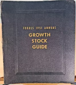 Forbes 1951 Annual Growth Stock Guide Binder - Investors Advisory Institute - Foto 1 di 9