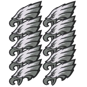 10 Stck. Philadelphia Eagles Nation Logo Größe 4,5"x2,0" Nähen Bügelbild Patch Zum Selbermachen - Bild 1 von 12