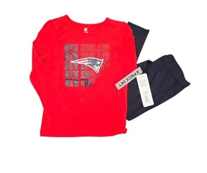 NWT NFL Team New England Patriots sz 3T girls 2pc Outfit long sleeve Pants AH7 - Picture 1 of 3