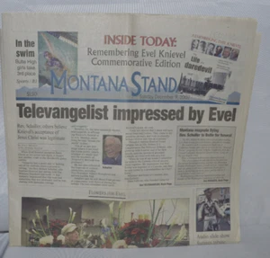 Vintage Montana Standard 12/9/07 Remembering Evel Knievel with Tribute Insert - Picture 1 of 2