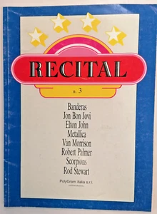 Recital 3 Raccolta Spartiti 30 Brani Linea Melodica Testi Metallica Elio Elton - Picture 1 of 2