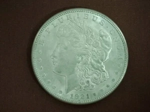 MORGAN SILVER DOLLAR 1921-S ABOUT UNCIRCULATED CONDITION - Picture 1 of 3