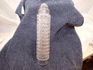 Vintage Lamp Shade Clear Round Glass Lamp Shade ~ Raised Torpedo design - Picture 1 of 5