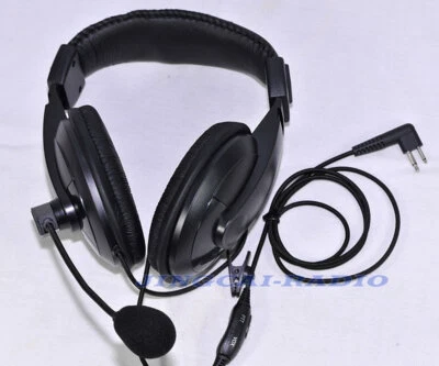 Heavy-duty Double-Earpiece Headset Boom Mic for Motorola GP300 CP200 HYT TC700 - Image 1 of 4