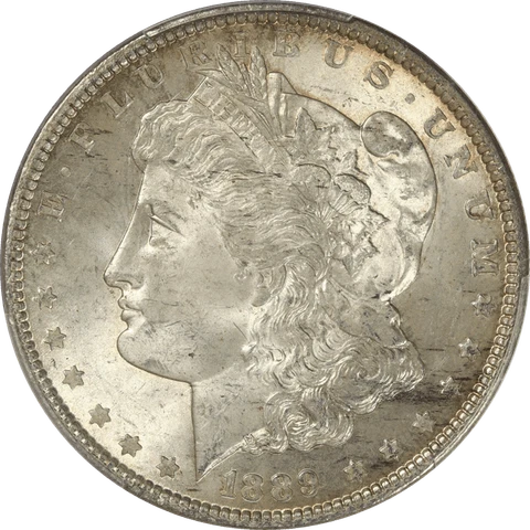 1889 Morgan Silver Dollar $1, PCGS  MS 64 - Nice Coin Cover
