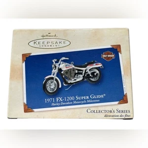 Ornamento Hallmark Keepsake Harley Davidson 1971 FX-1200 Super Glide nuovo con scatola, 2002 - Foto 1 di 4