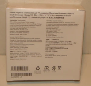 GOOGLE 7.5W USB-C Ethernet Adapter für Chromecast Google TV - Weiß - VERSIEGELT NEU - Bild 1 von 3