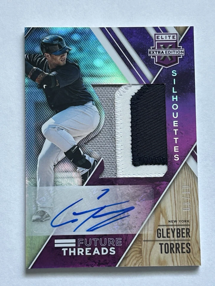 Gleyber Torres Autographed 2017 Panini Elite Extra Future Threads 08/10 RC - Image 1 of 4