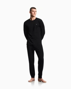 Emporio Armani Pigiama Uomo Manica Lunga Fresco Cotone EM000610 MC108 - Picture 1 of 9