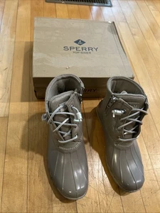 Sperry Saltwater Sparkle Dove STS86431 wasserdichte Entenstiefel Damengröße 7 – neu mit Karton - Bild 1 von 21