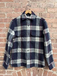 Wallace & Barnes Men’s Shirt Jacket, Sz XS, Plaid Wool HO16 Workwear King - Picture 1 of 9