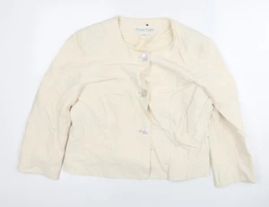 Phase Eight Women's Ivory Silk Linen Suit Jacket - Picture 1 of 12