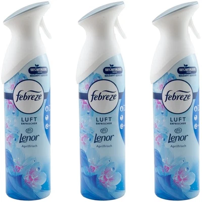 febreze Lufterfrischer Spray APRILFRISCH 3 x 300 ml -entfernt Gerüche Raumspray - Bild 1 von 2