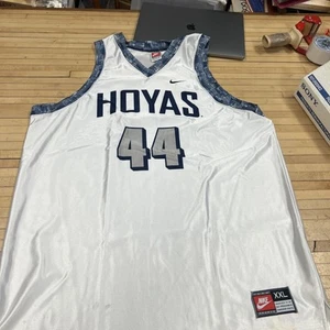 Vintage NIKE Georgetown Hoyas #44 Basketball Jersey In USA Mens Sz XXL Mourning - Picture 1 of 10