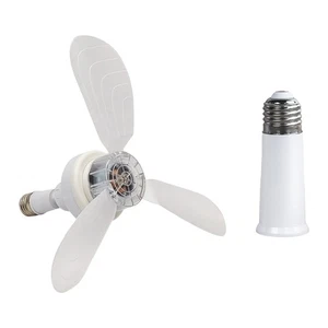 18W E27 Socket Ceiling Fan Quiet Cooling Adjustable Angle for Bedroom Kitchen - Picture 1 of 8