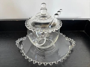 Juego de platos y cuchara azucarero vintage Boopie Candlewick cuatro piezas en total - Imagen 1 de 10