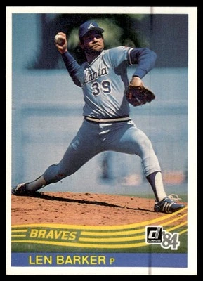 1984 Donruss Len Barker Atlanta Braves #443 - Image 1 of 2