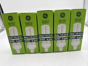 5 GE 97630 F32TBX/830/A/ECO 32W T4 Triple Tube CFL 4pin GX24q-3 3000k Warm White - Picture 1 of 5