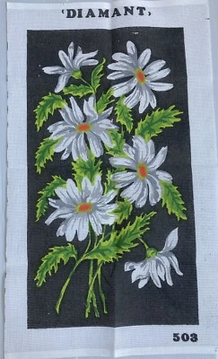 Unworked Daisy Flowers Canvas Diamant Needlepoint No: 503 50.5 x 27.5cm Design - Image 1 of 4