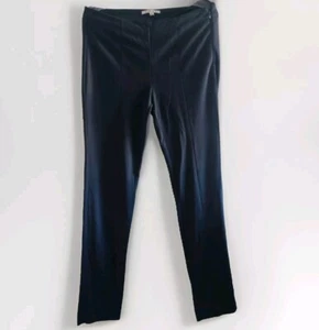 CAbi Womens Navy Knit Stretch Side Zip Straight Leg Ankle Pants Size 8 Office - Picture 1 of 6