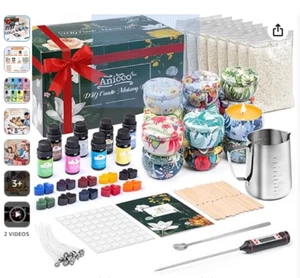 Anicco Candle Making Kit, Contains Soy Wax, Exquisite Jars, DIY - Picture 1 of 3
