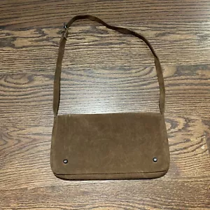 Vintage Y2K Banana Republic Split Leather Brown Suede Purse Handbag - Picture 1 of 9