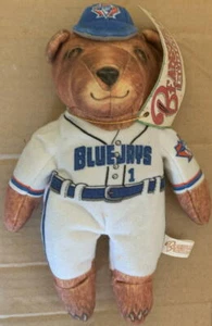 BEANSVILLE BUDDIES Toronto Blue Jays MLB Baseball TEDDY BEAR Bean Bag Plush +Tag - Picture 1 of 2