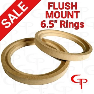 Flush Mount 6.5 inch Speaker Rings MDF GP Car Audio Mounting Spacer 1 Pair - Picture 1 of 3