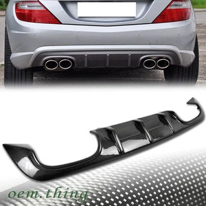 Carbon Fiber Fit FOR Mercedes benz R172 SLK Convertible Rear Bumper Diffuser - Picture 1 of 1