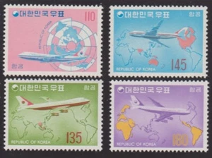 S. Korea Sc. #C39-C42 1973 World Map and Plane XFNH, CV $50.50 - Picture 1 of 1