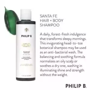 PHILIP B. Shampoo Santa Fe Hair + Body 11.8oz Balancing Soothing - Picture 1 of 4