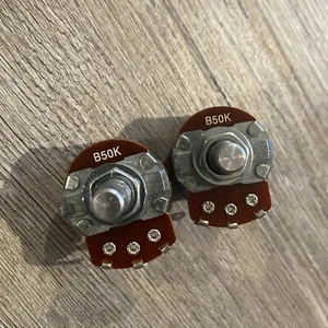 2 x Genuine ALPHA B50K Potentiometer Pot 25m ON/Off Switch Volume Control - Picture 1 of 8