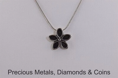 Colgante Flor Margarita Silpada Plata de Ley 17mm x 17mm N1276 Cadena 15"  Foto 1 de 4