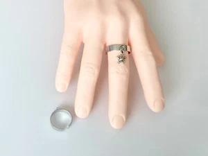 Star Charm Ring Adjustable Punk Jewelry Finger Hip Hop - Picture 1 of 3